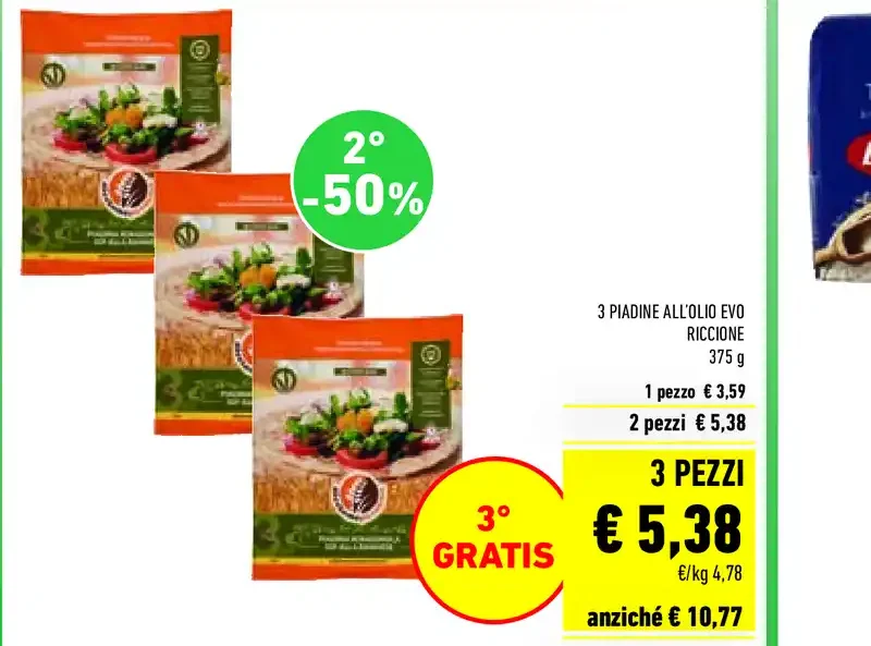 Piadine all'olio EVO RICCIONE 375 g