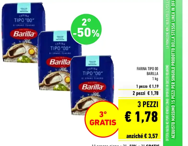 Farina tipo 00 Barilla 1 kg