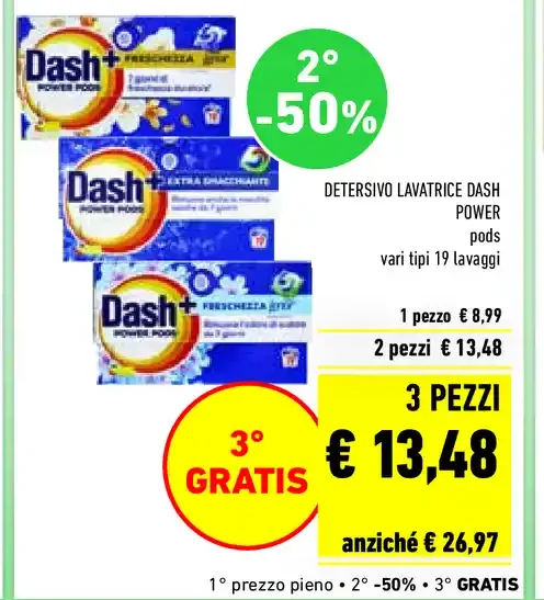 Detersivo lavatrice Dash Power Pods