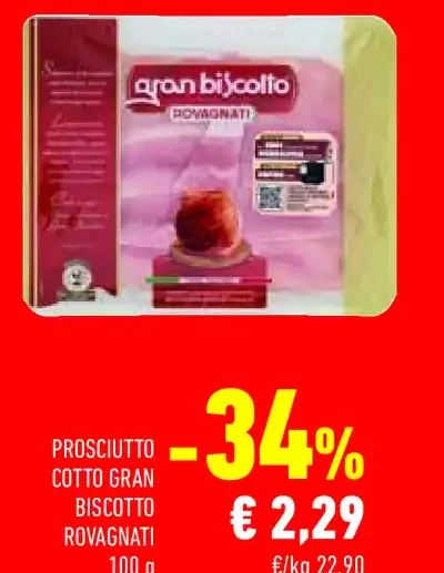 Prosciutto cotto Gran Biscotto Rovagnati
