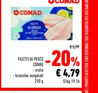 Filetti di pesce Conad