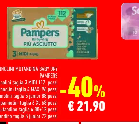 Pannolini mutandina Baby Dry Pampers