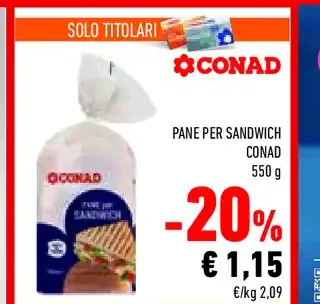 Pane per sandwich Conad