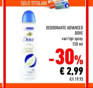 Deodorante Advanced Dove
