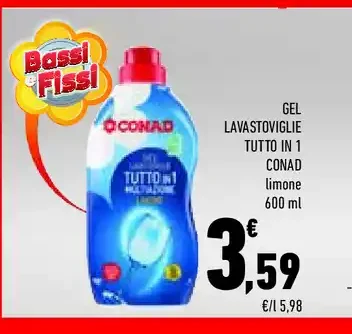 Gel lavastoviglie Tutto in 1 Conad