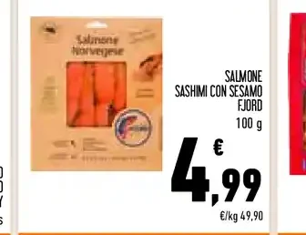 Salmone sashimi con sesamo Fjord