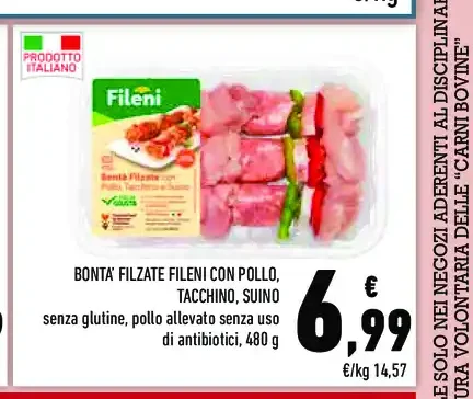 Filetti con pollo, tacchino e suino