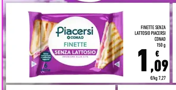 Finette senza lattosio