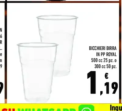 Bicchieri birra in PP Royal