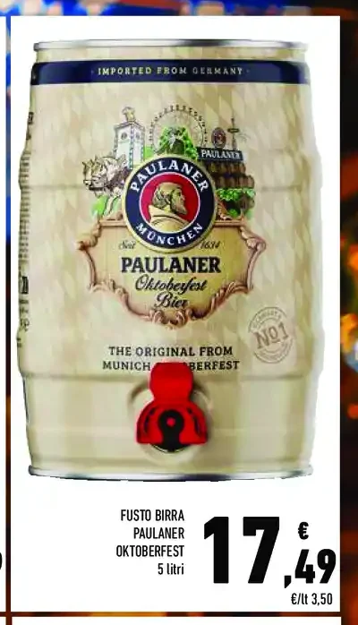 Fusto birra Paulaner Oktoberfest