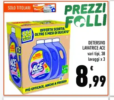 Detersivo lavatrice Ace
