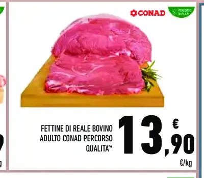 Fettine di reale bovino adulto