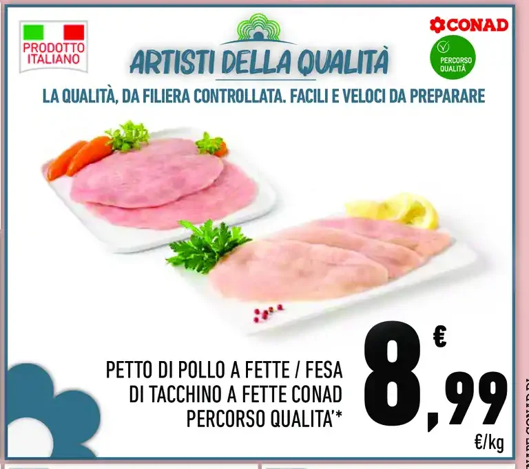 Petto di pollo a fette / fesa di tacchino a fette