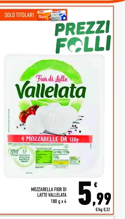 Mozzarella fiordilatte Vallelata