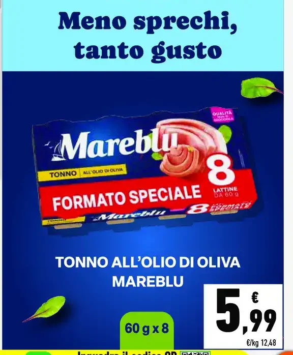 Tonno all'olio di oliva Mareblu