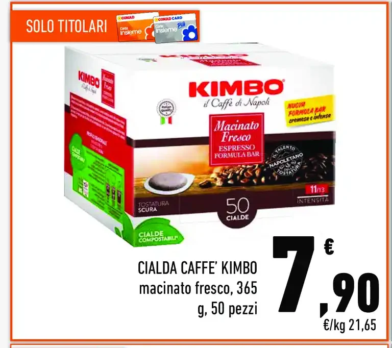 Cialde caffè Kimbo