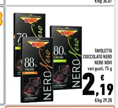 Tavoletta cioccolato nero Novi