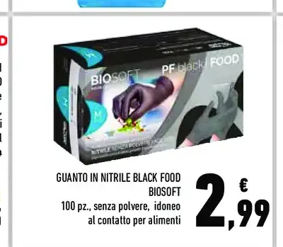 Guanti in nitrile Black Food Biosoft