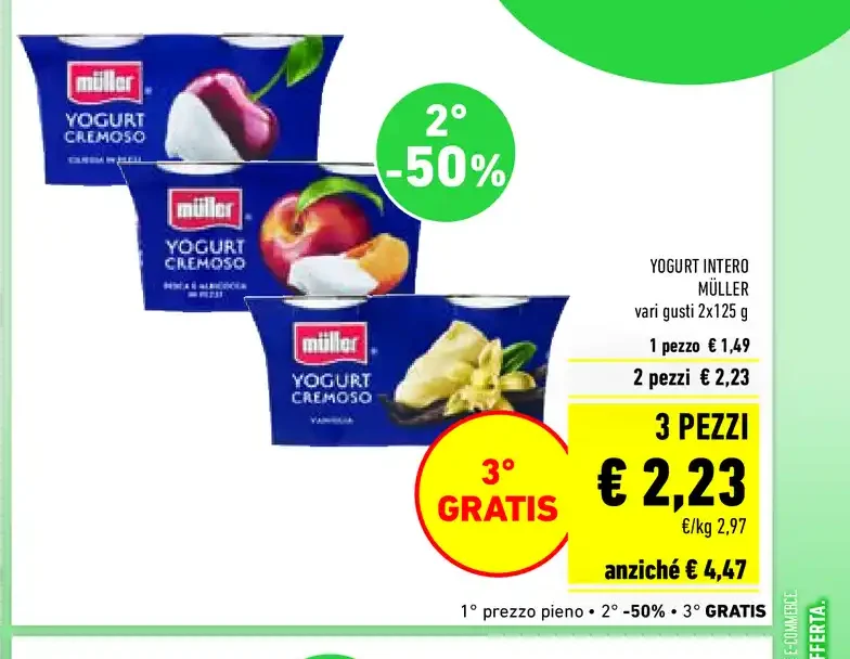 Yogurt intero Müller vari gusti 2x125 g