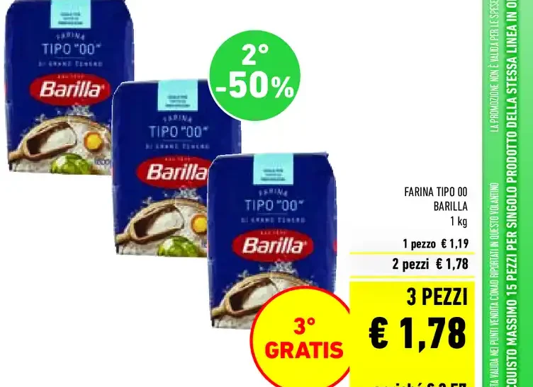 Farina tipo 00 Barilla 1 kg