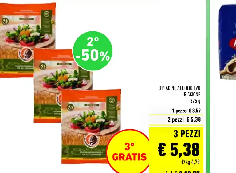 Piadine all'olio EVO RICCIONE 375 g