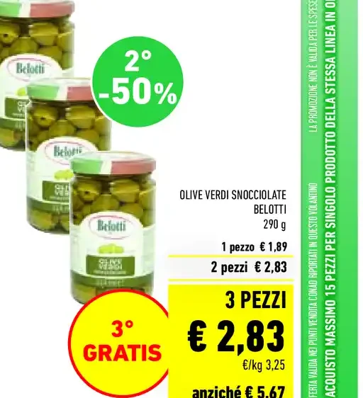Olive verdi snocciolate Belotti 290 g