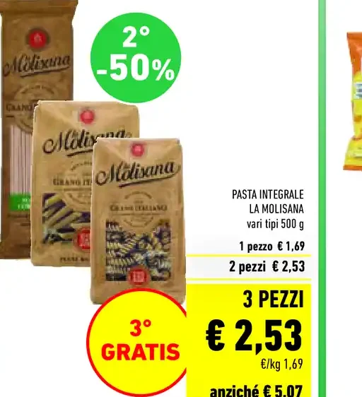 Pasta integrale La Molisana vari tipi 500 g