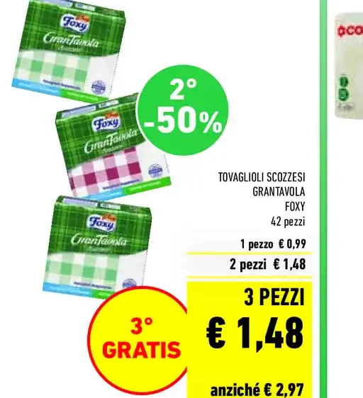 Tovaglioli scozzesi Grantavola Foxy 42 pezzi