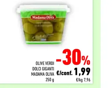 Olive verdi dolci giganti