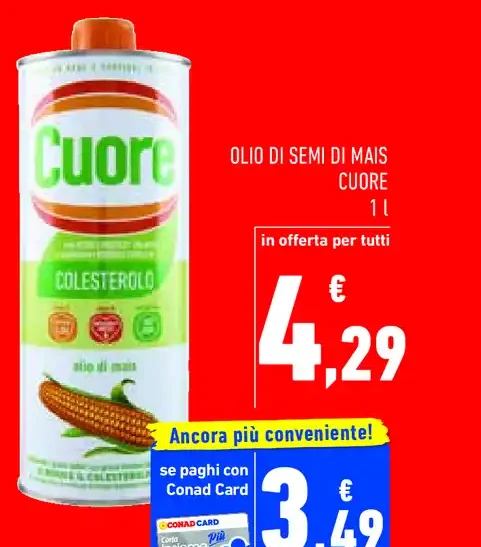 Olio di semi di mais Cuore