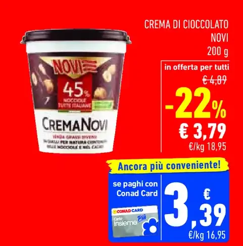 Crema di cioccolato Novi