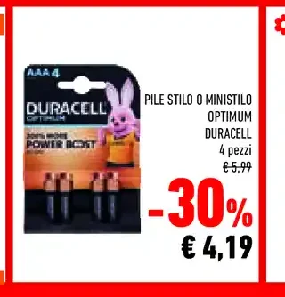 Pile stilo o ministilo Duracell Optimum