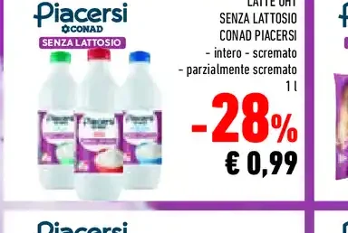 Latte UHT senza lattosio Conad Piacersi