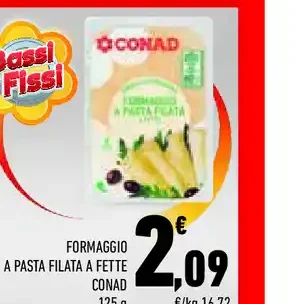 Formaggio a pasta filata a fette Conad