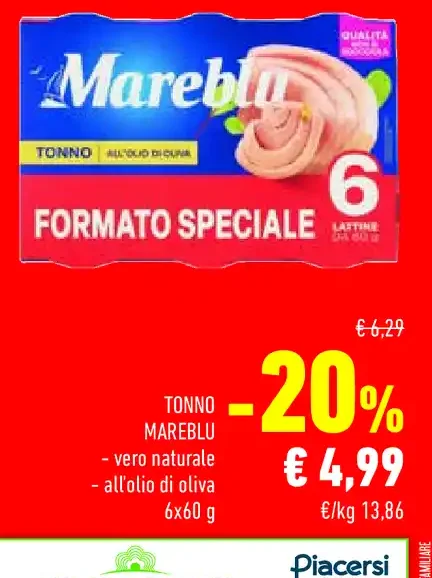 Tonno Mareblu all'olio di oliva