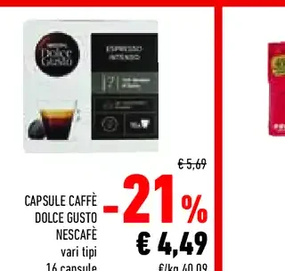 Capsule caffè Dolce Gusto Nescafé
