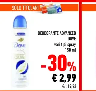 Deodorante Advanced Dove