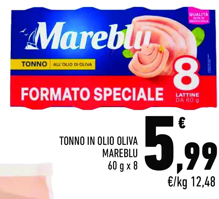 Tonno in olio di oliva Mareblu