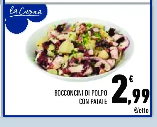 Bocconcini di polpo con patate