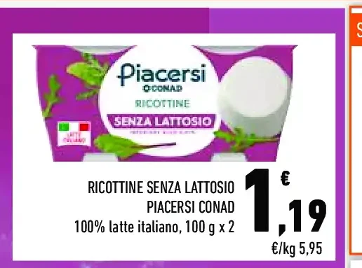 Ricottine senza lattosio