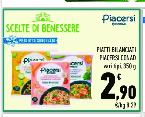 Piatti bilanciati Piacersi Conad