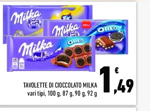 Tavolette di cioccolato Milka