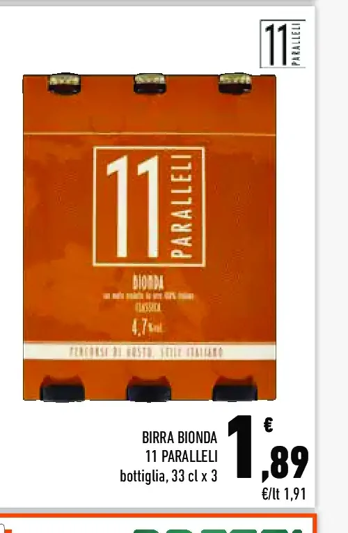 Birra bionda 11 Paralleli