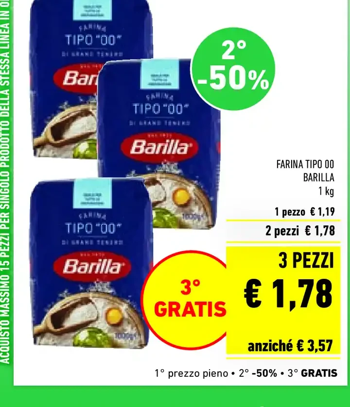 Farina tipo 00 Barilla 1 kg