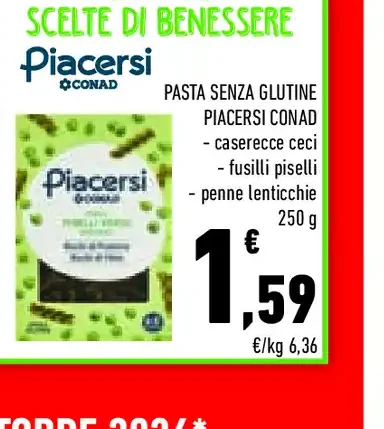 Pasta senza glutine Piacersi Conad