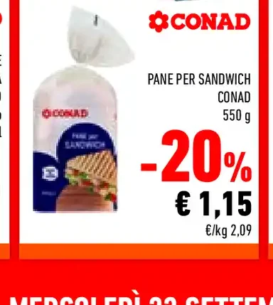 Pane per sandwich Conad