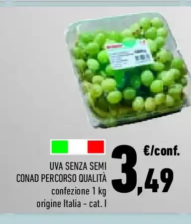 Uva senza semi Conad Percorso Qualità