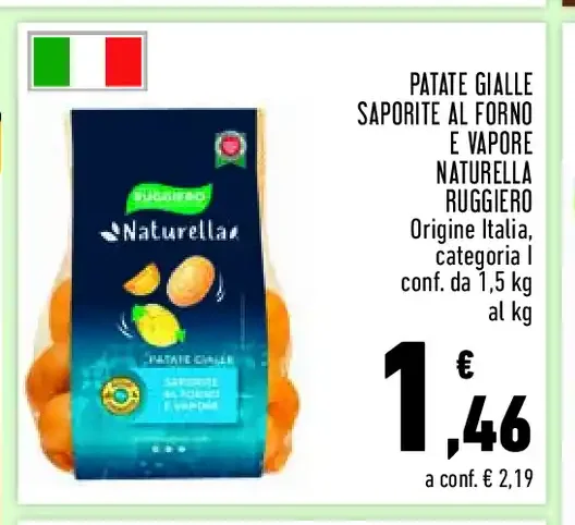 Patate gialle Saporite al forno e vapore Naturella Ruggiero