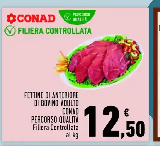 Fettine di anteriore di bovino adulto Conad