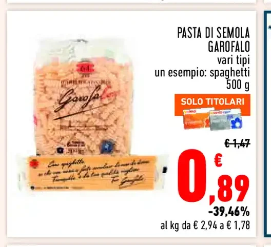 Pasta di semola Garofalo
